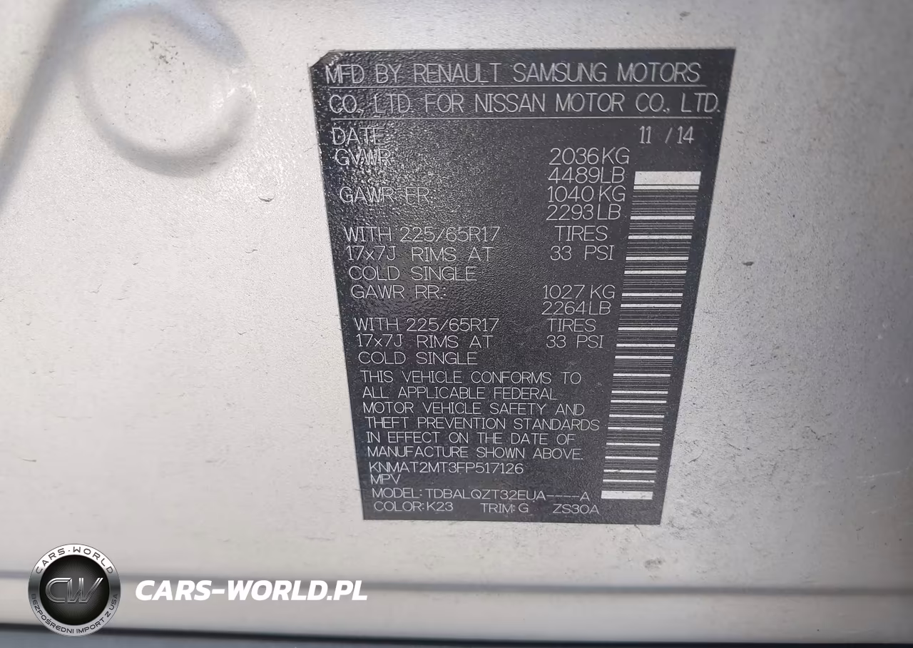2015 Nissan Rogue Sv VIN:KNMAT2MT3FP517126 - 9