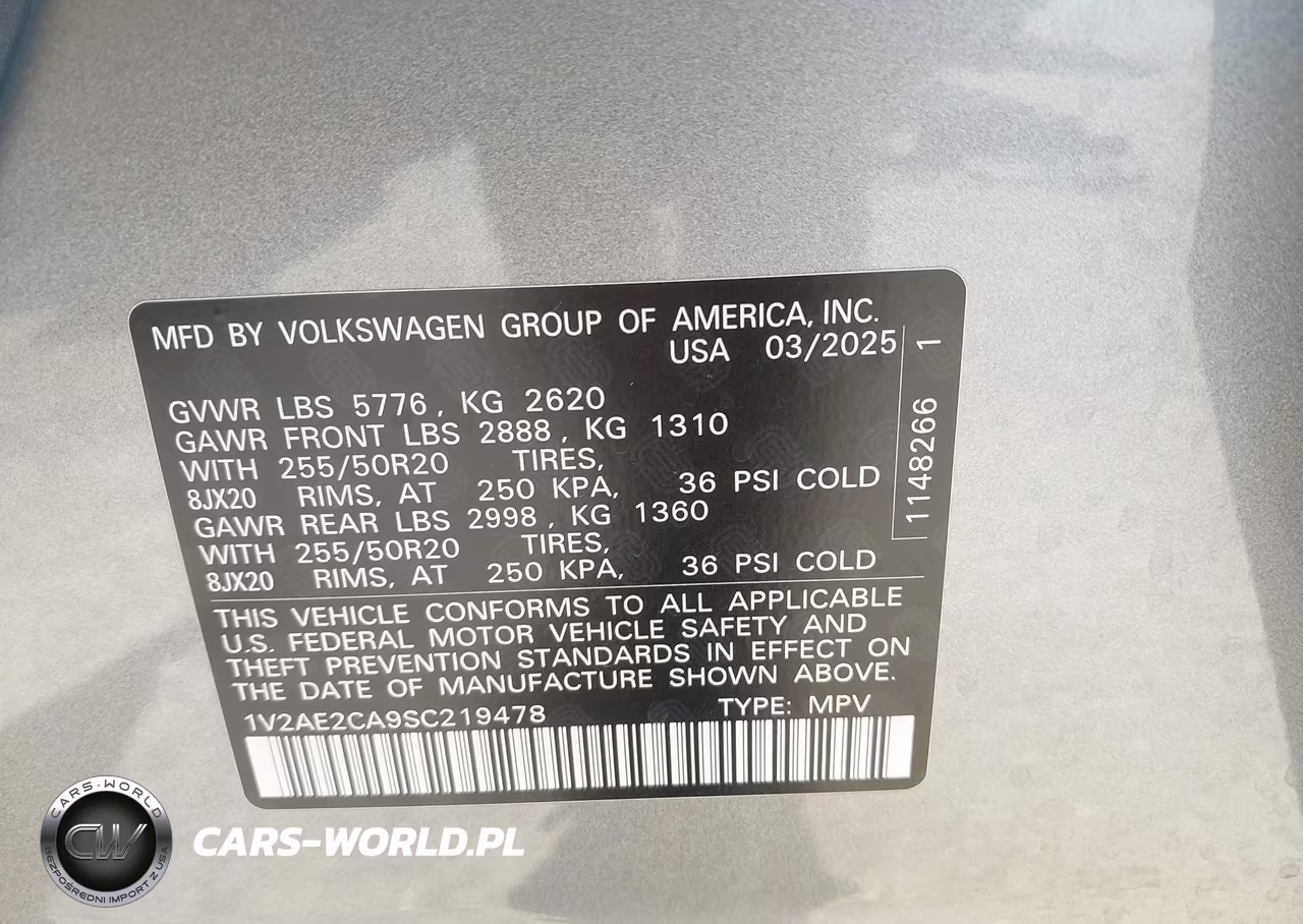 2025 Volkswagen Atlas Cross Sport 2.0T Sel R-Line Black VIN:1V2AE2CA9SC219478 - 9