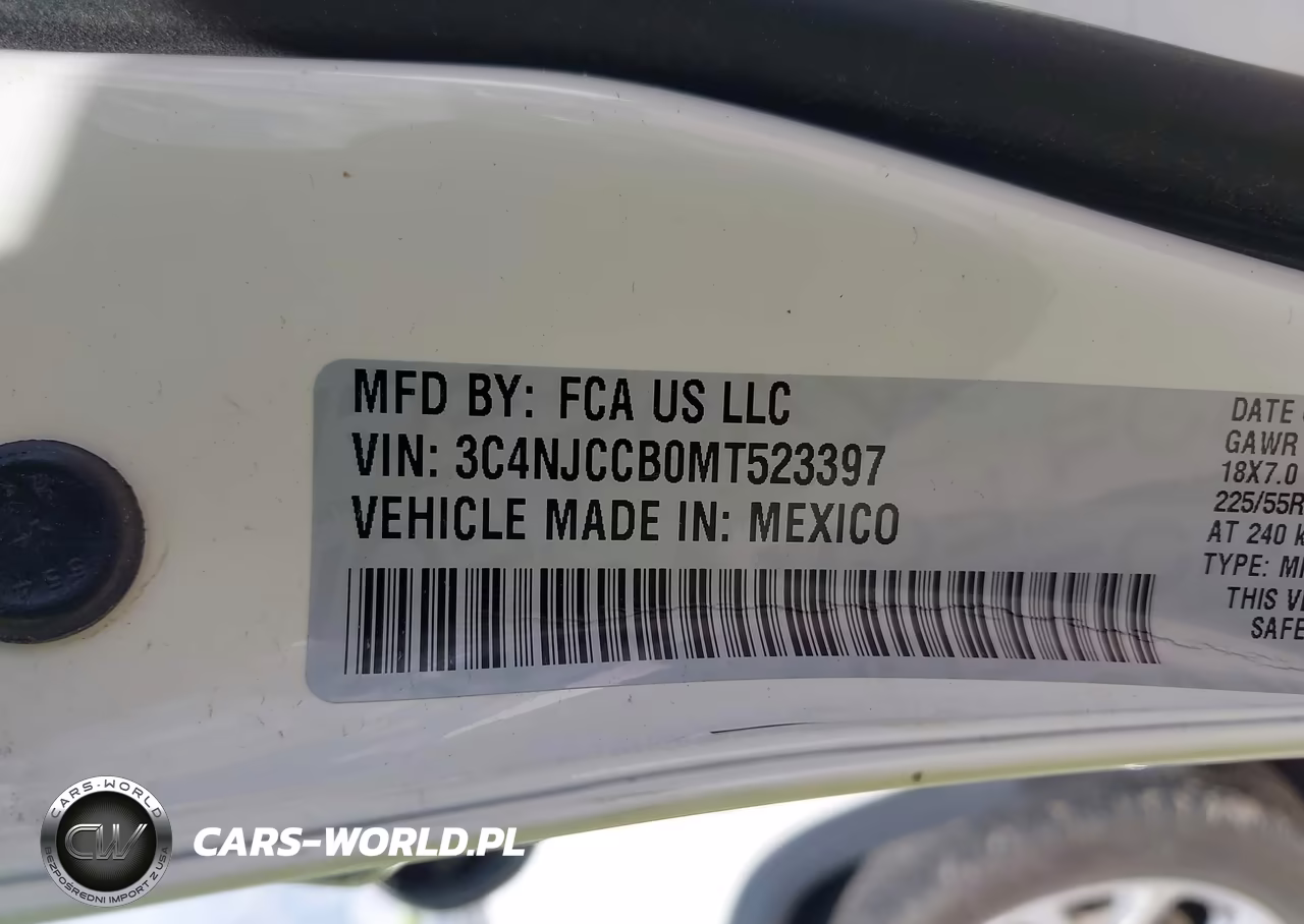 2021 Jeep Compass Limited Fwd VIN:3C4NJCCB0MT523397 - 9