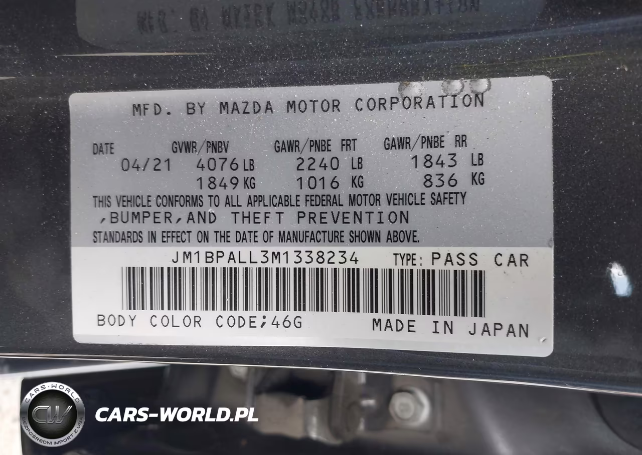 2021 Mazda Mazda3 Preferred VIN:JM1BPALL3M1338234 - 9