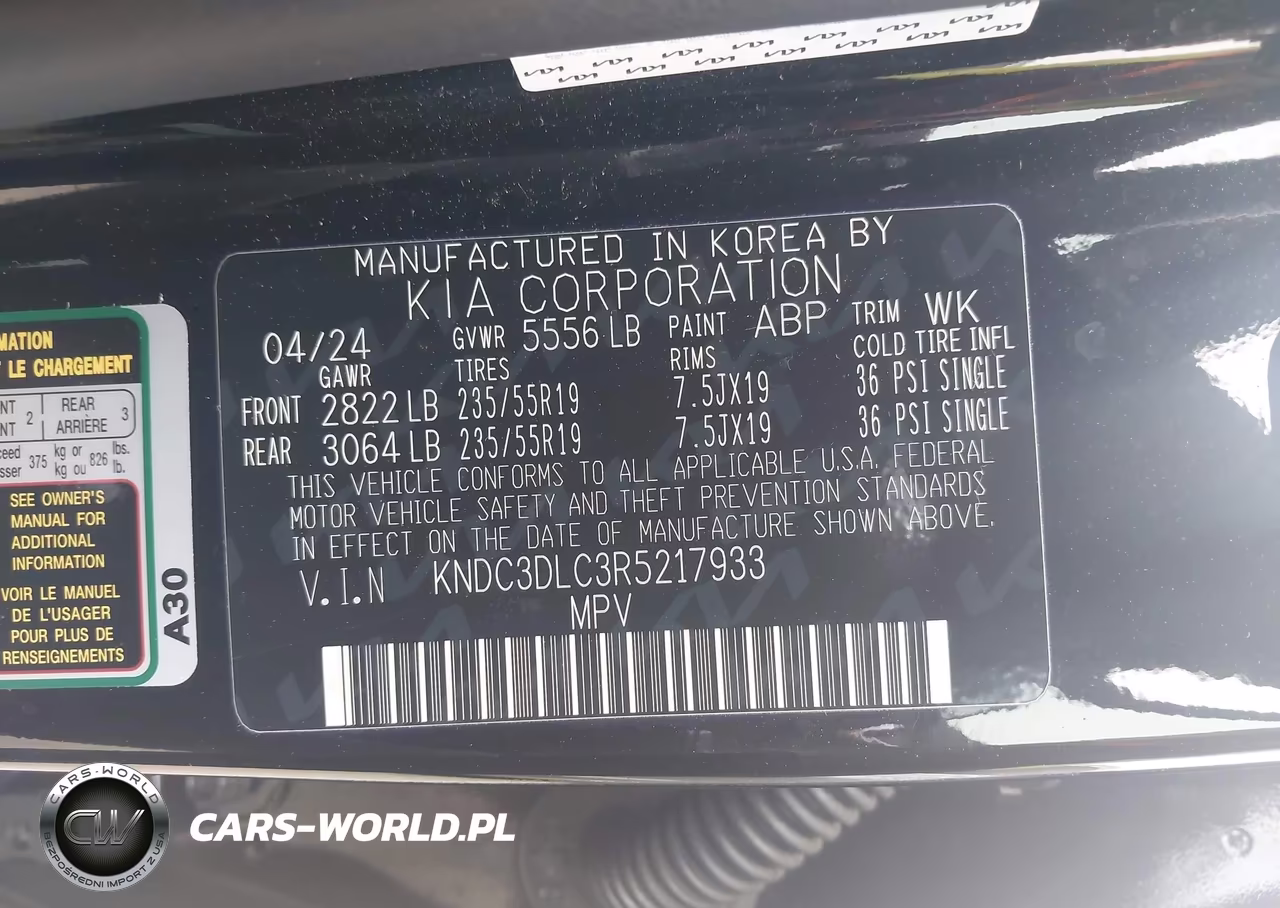 2024 Kia Ev6 Light Long Range VIN:KNDC3DLC3R5217933 - 9