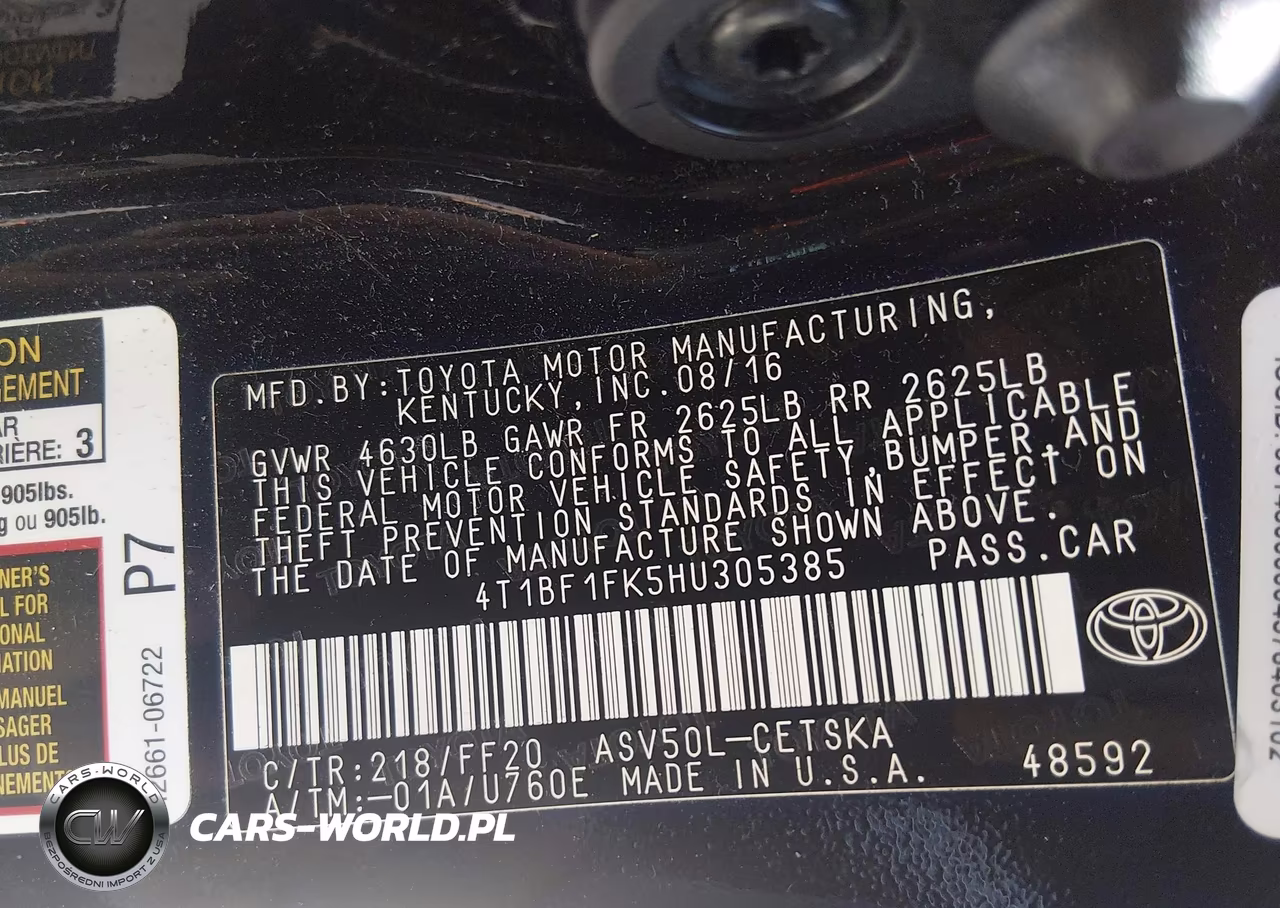 2017 Toyota Camry Le VIN:4T1BF1FK5HU305385 - 9
