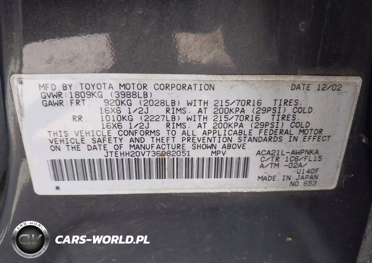 2003 Toyota Rav4 VIN:JTEHH20V736082051 - 9