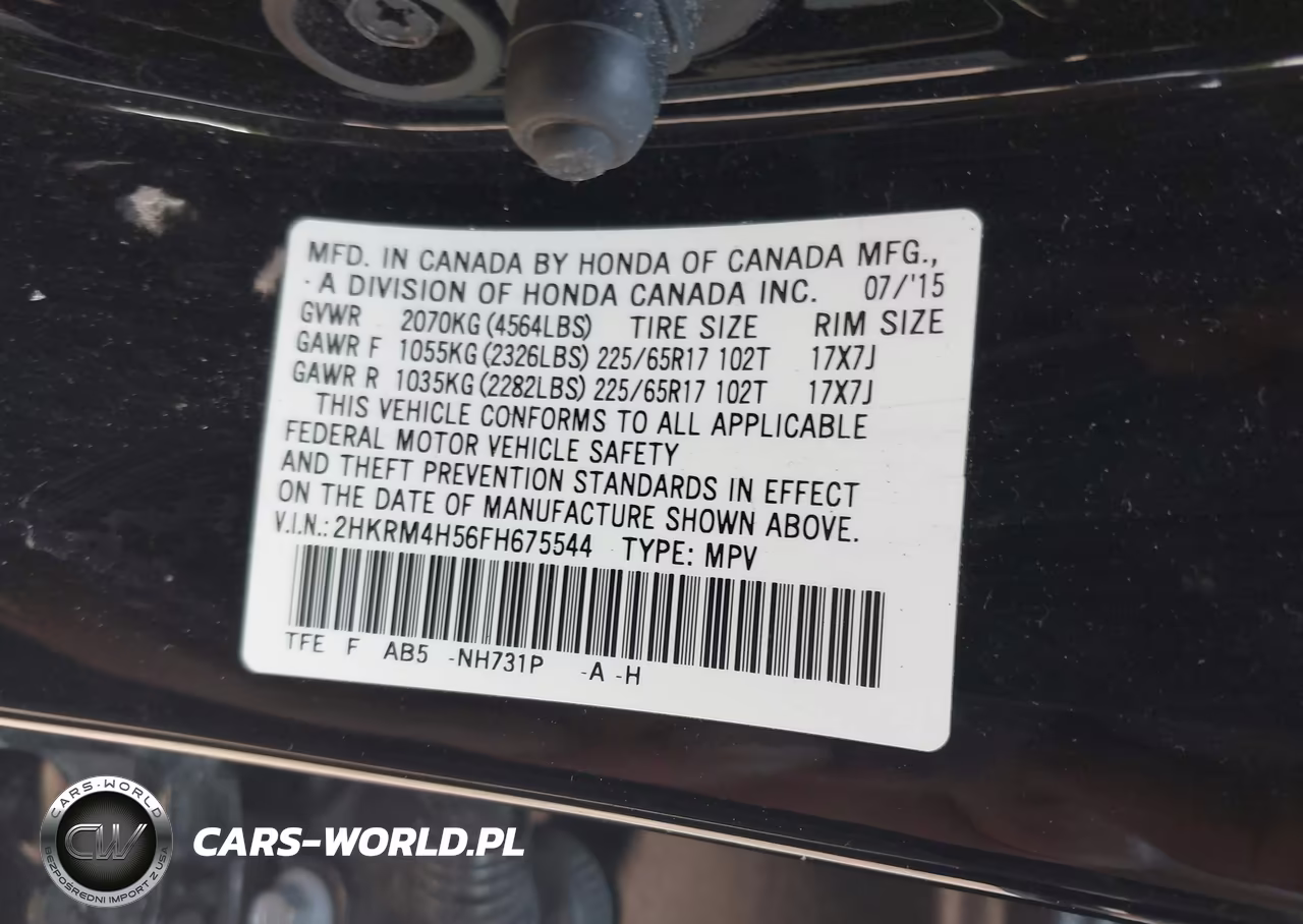 2015 Honda Cr-V Ex VIN:2HKRM4H56FH675544 - 9