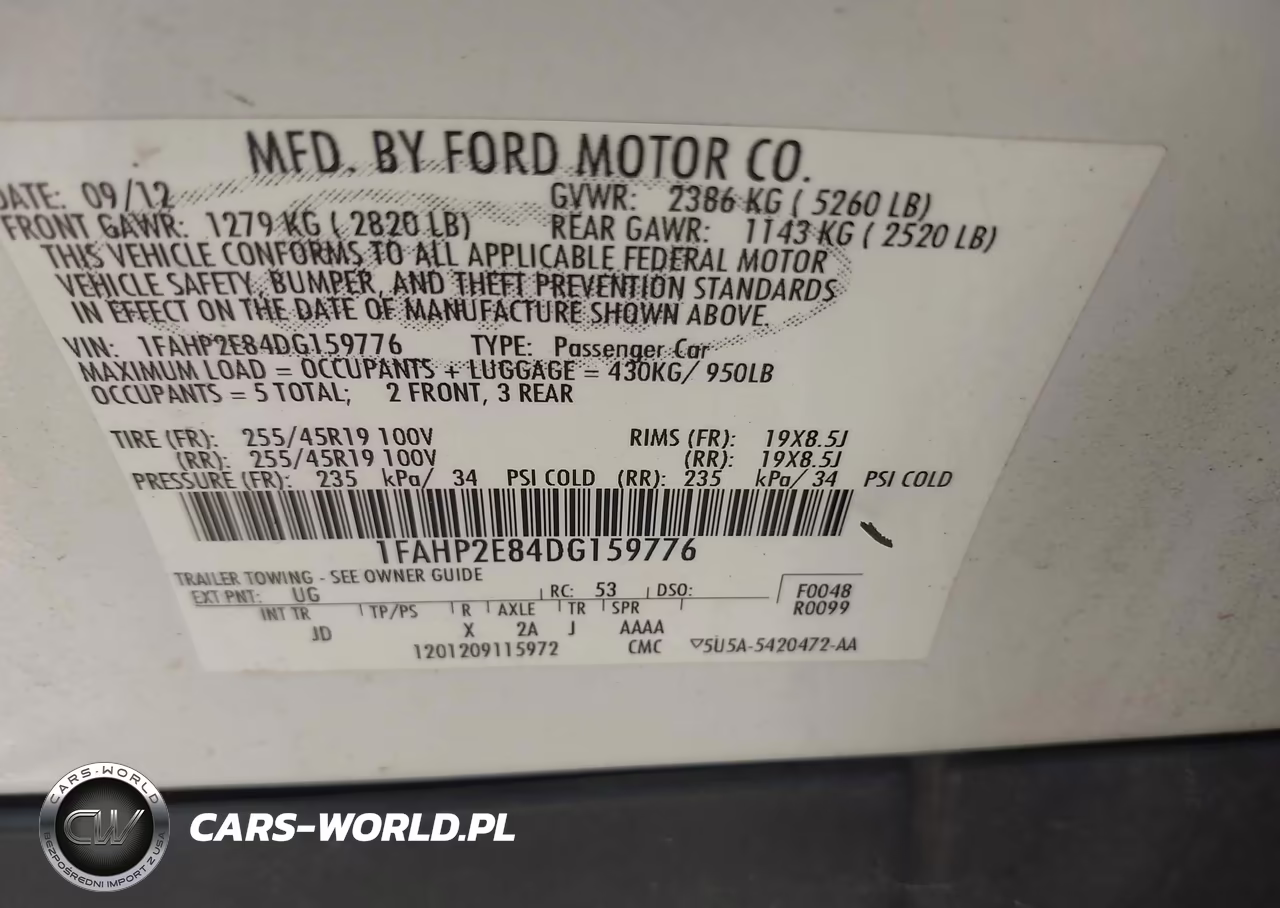 2013 Ford Taurus Sel VIN:1FAHP2E84DG159776 - 9