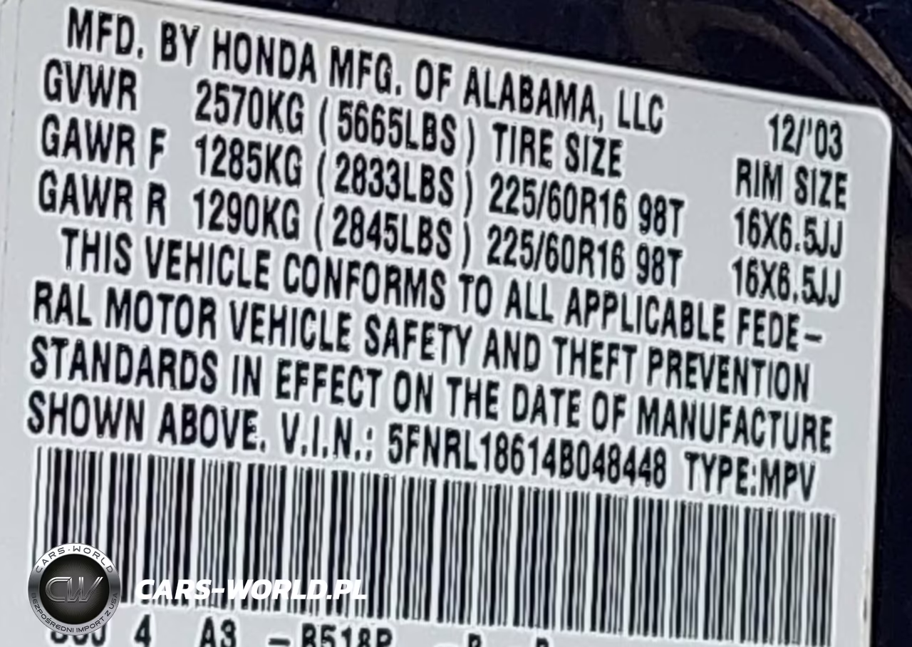 2004 Honda Odyssey Ex VIN:5FNRL18614B048448 - 9