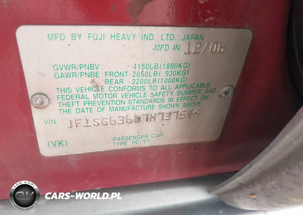 2007 Subaru Forester Sports 2.5X VIN:JF1SG63667H737549 - 9