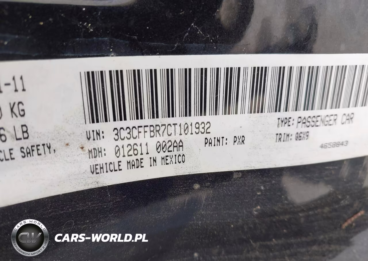 2012 Fiat 500 Sport VIN:3C3CFFBR7CT101932 - 9