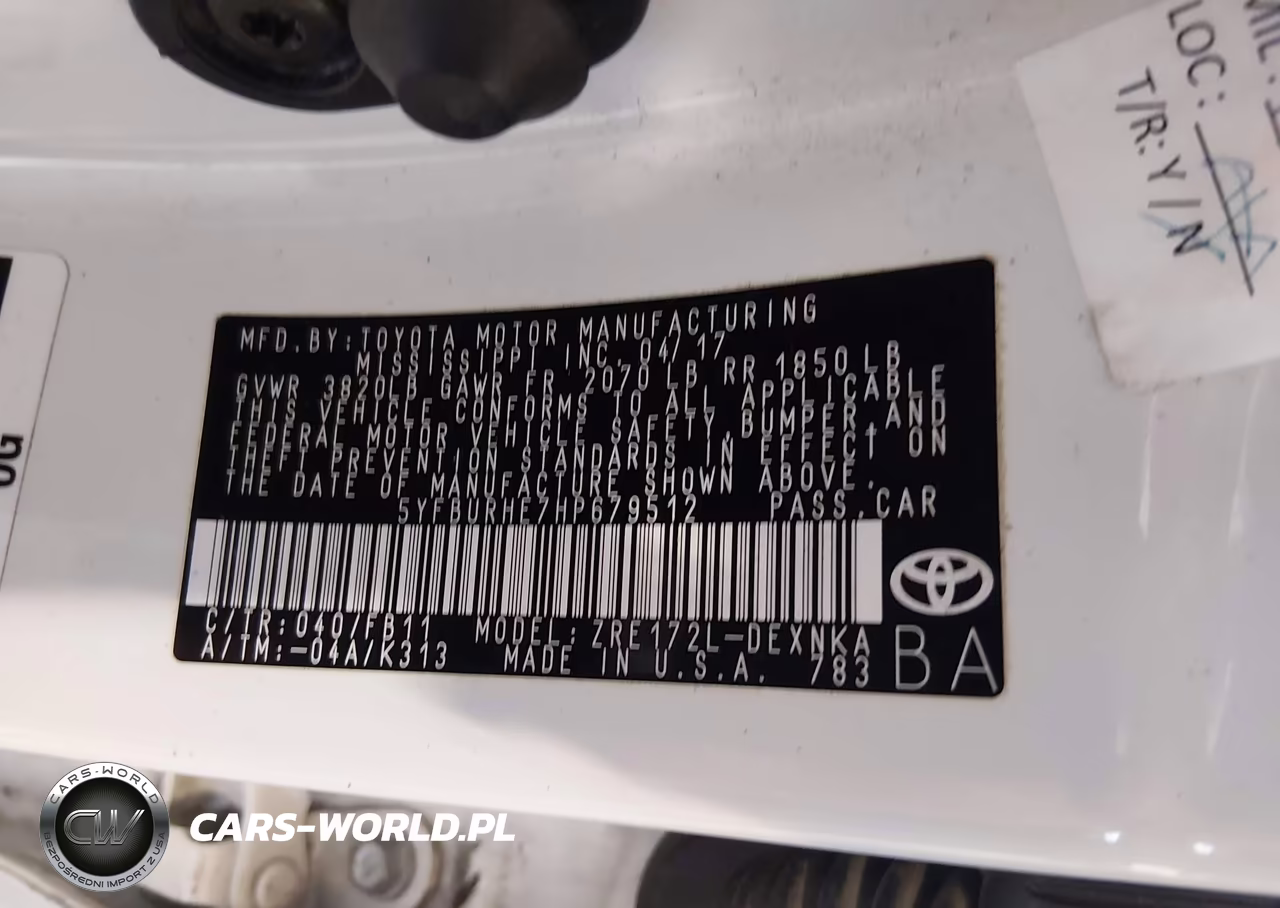 2017 TOYOTA COROLLA L VIN:5YFBURHE7HP679512 - 9