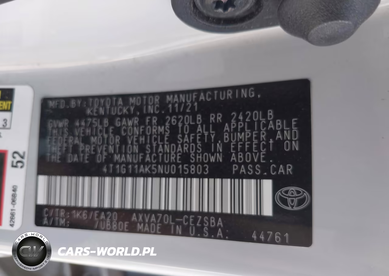 2022 Toyota Camry Se VIN:4T1G11AK5NU015803 - 9