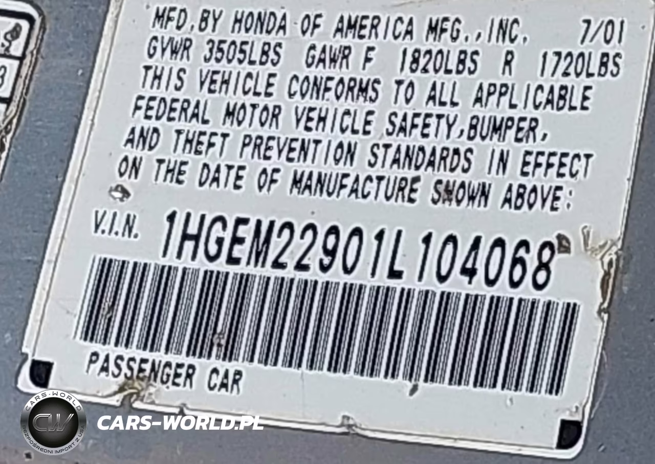 2001 Honda Civic Ex VIN:1HGEM22901L104068 - 9