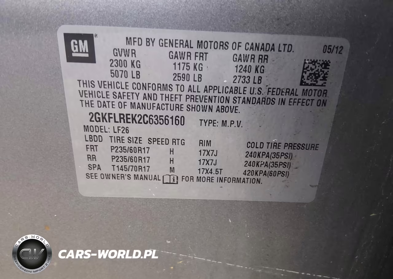 2012 GMC Terrain Sle-1 VIN:2GKFLREK2C6356160 - 9