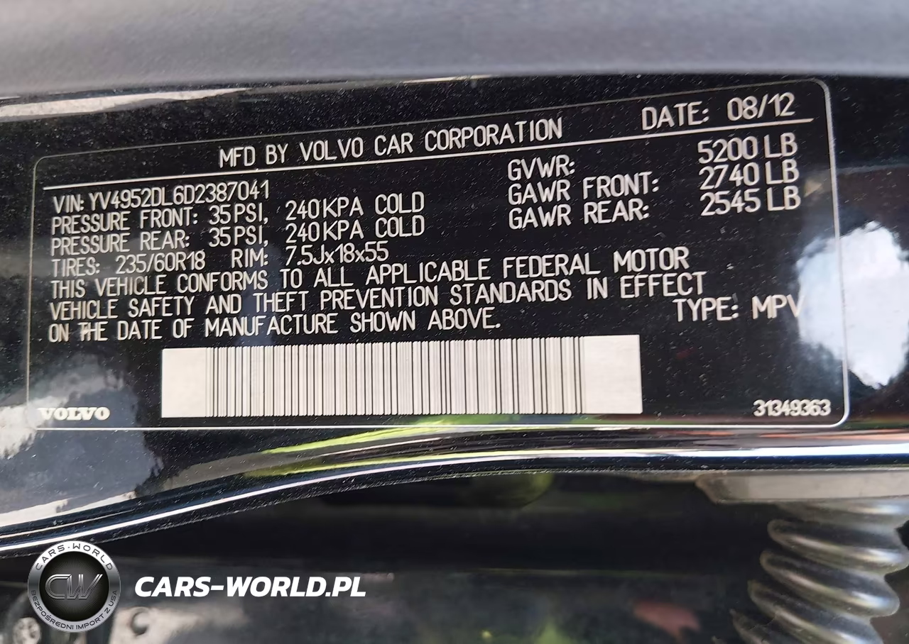 2013 Volvo Xc60 3.2 Platinum VIN:YV4952DL6D2387041 - 9