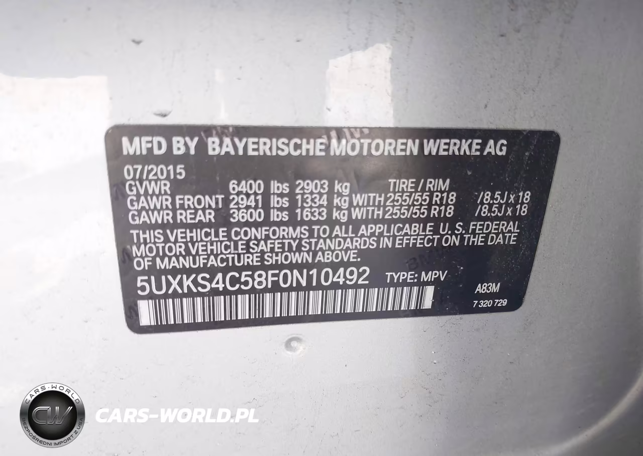 2015 BMW X5 xDrive35D VIN:5UXKS4C58F0N10492 - 9
