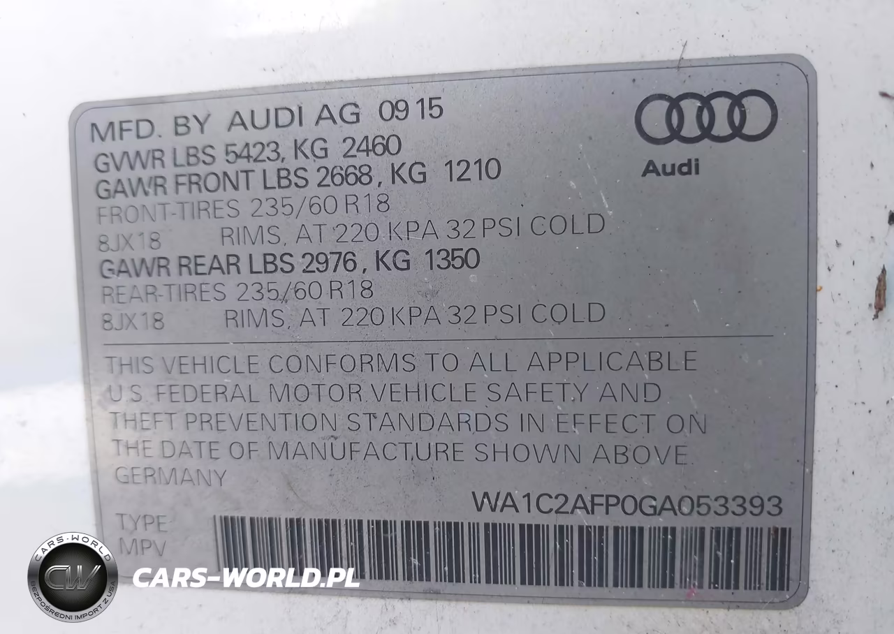 2016 Audi Q5 2.0T Premium VIN:WA1C2AFP0GA053393 - 9