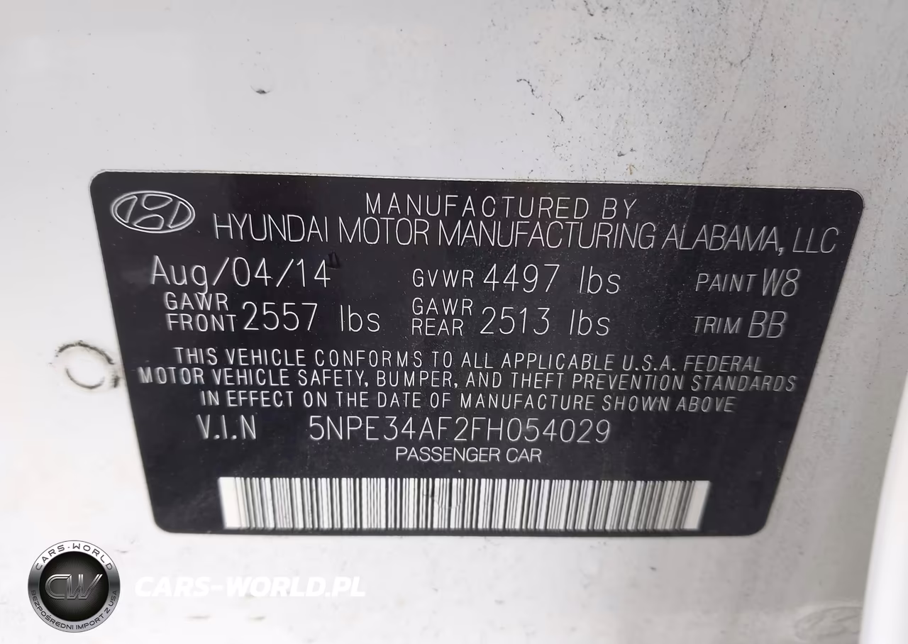 2015 Hyundai Sonata Sport VIN:5NPE34AF2FH054029 - 9