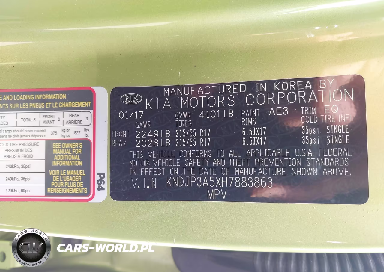 2017 Kia Soul + VIN:KNDJP3A5XH7883863 - 9