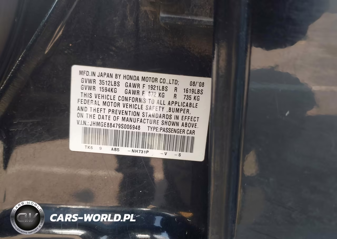 2009 Honda Fit Sport VIN:JHMGE88479S006948 - 9