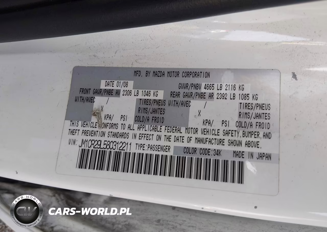 2008 Mazda Mazda5 Sport VIN:JM1CR29L580312211 - 9