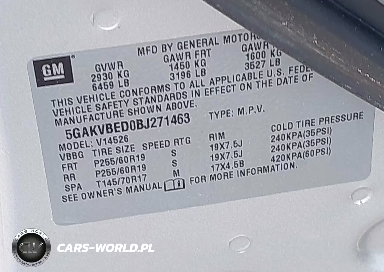 2011 Buick Enclave 1Xl VIN:5GAKVBED0BJ271463 - 9