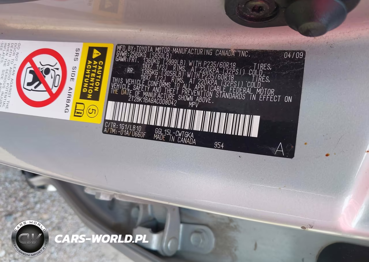 2010 Lexus Rx 350 VIN:2T2BK1BA8AC008042 - 9