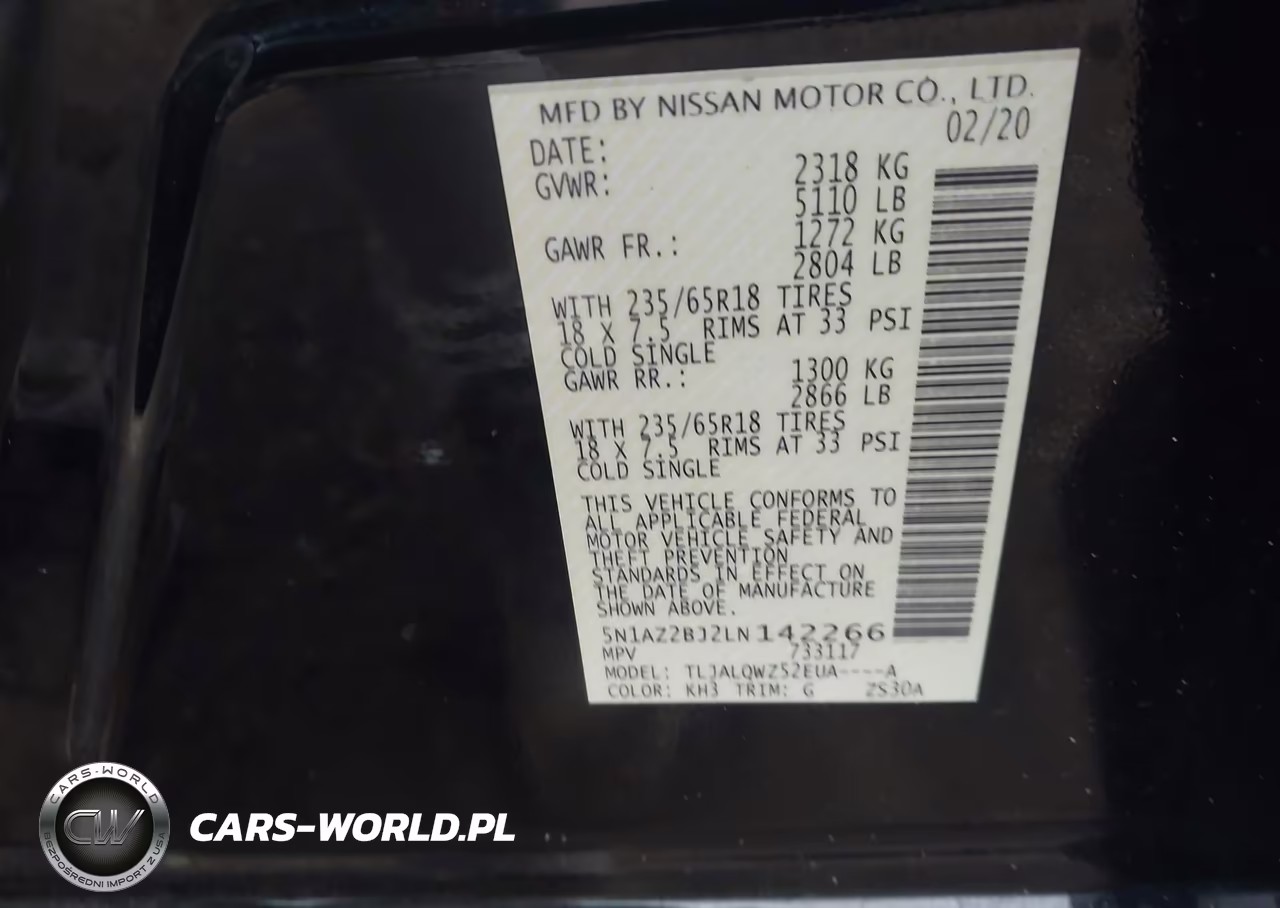 2020 Nissan Murano Sv Fwd VIN:5N1AZ2BJ2LN142266 - 9