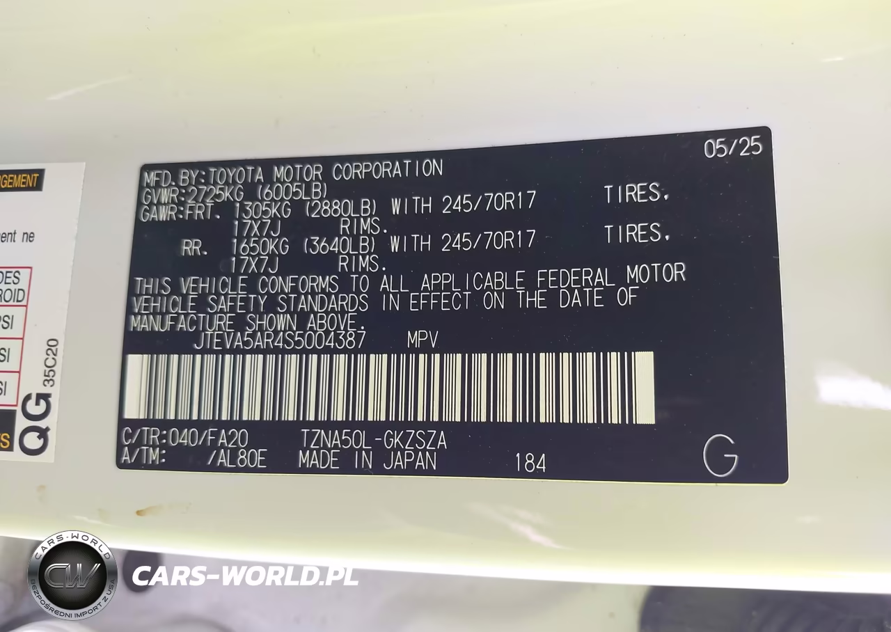 2025 Toyota 4Runner Sr5 VIN:JTEVA5AR4S5004387 - 9