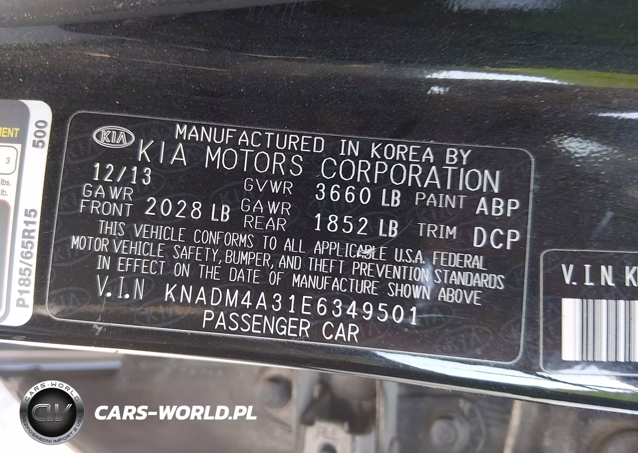 2014 Kia Rio Lx VIN:KNADM4A31E6349501 - 9