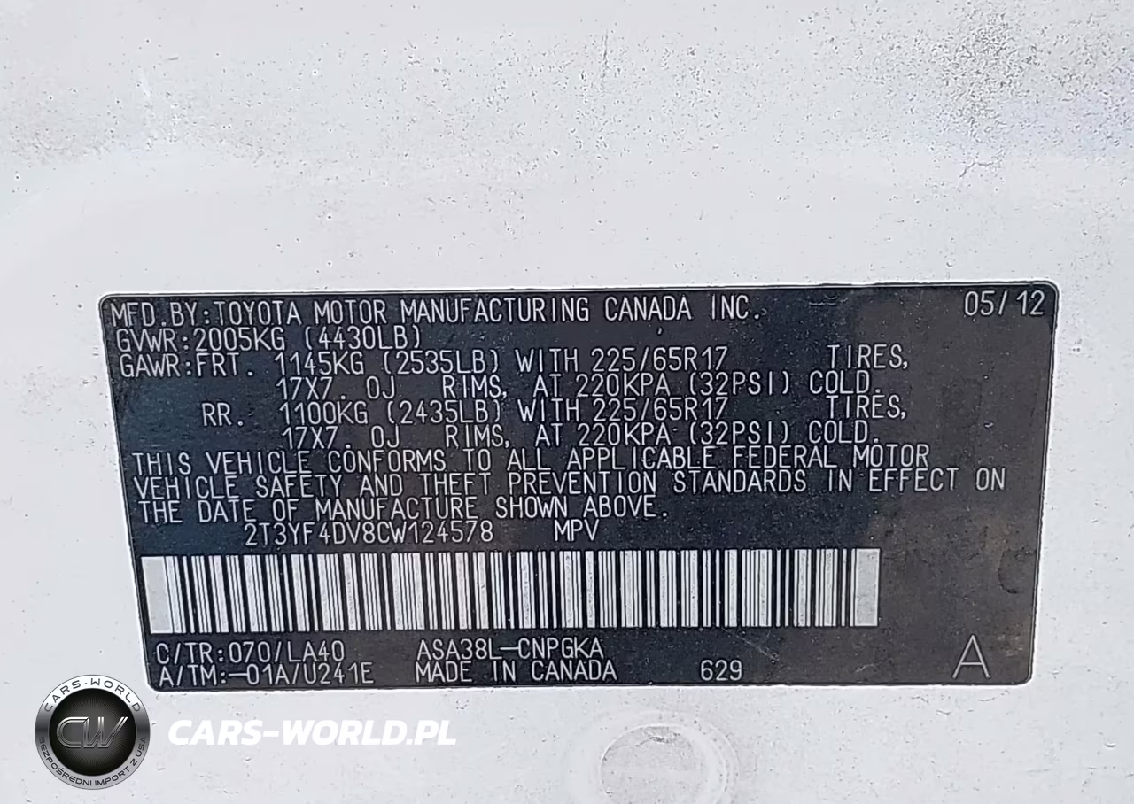 2012 Toyota Rav4 Limited VIN:2T3YF4DV8CW124578 - 9
