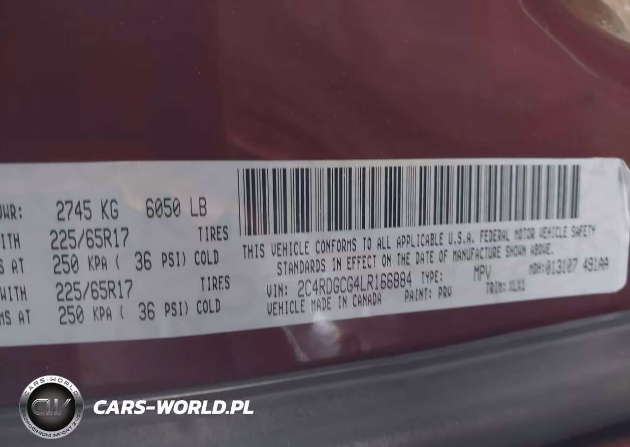 2020 Dodge Grand Caravan Sxt VIN:2C4RDGCG4LR166884 - 9
