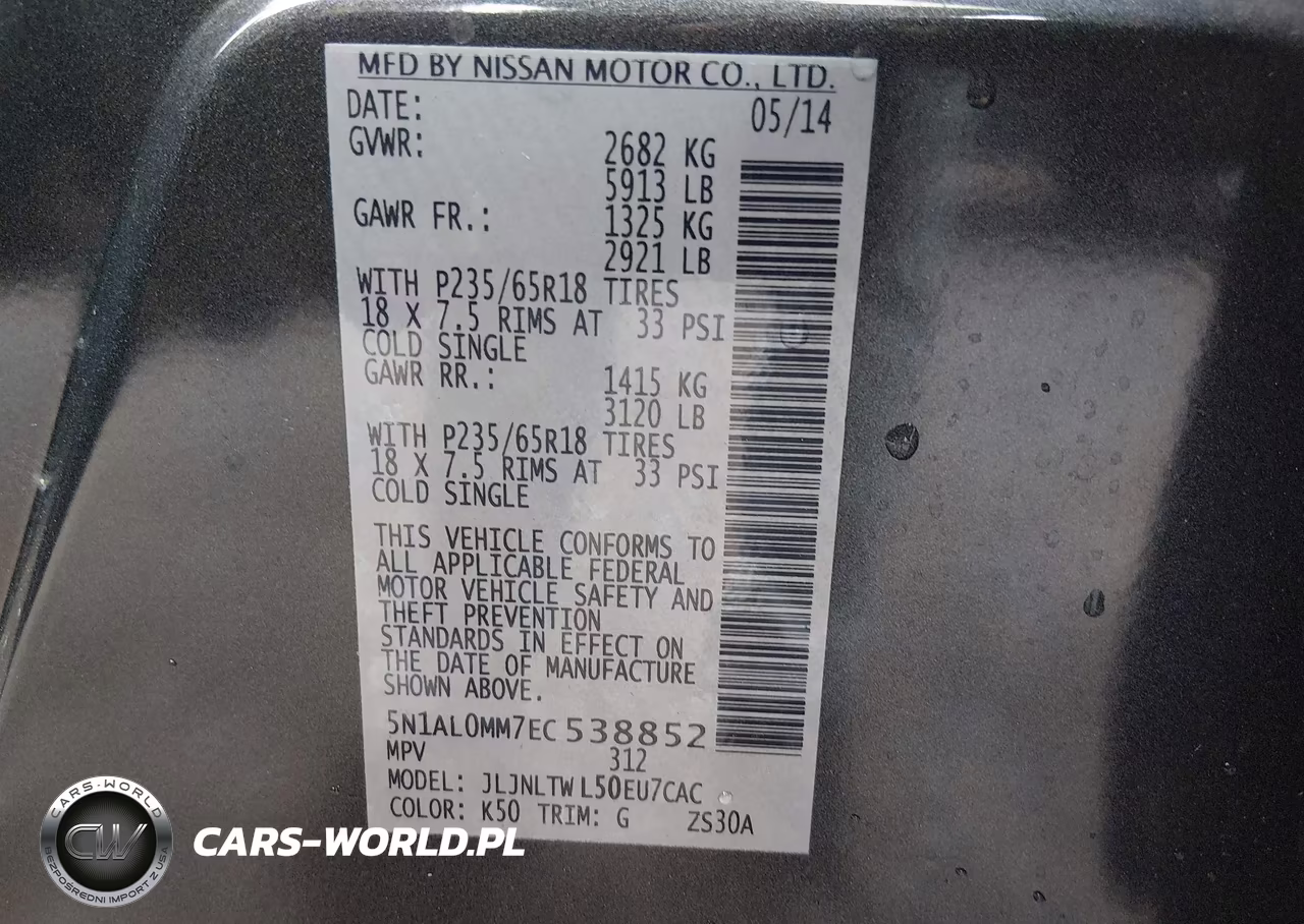 2014 Infiniti Qx60 VIN:5N1AL0MM7EC538852 - 9