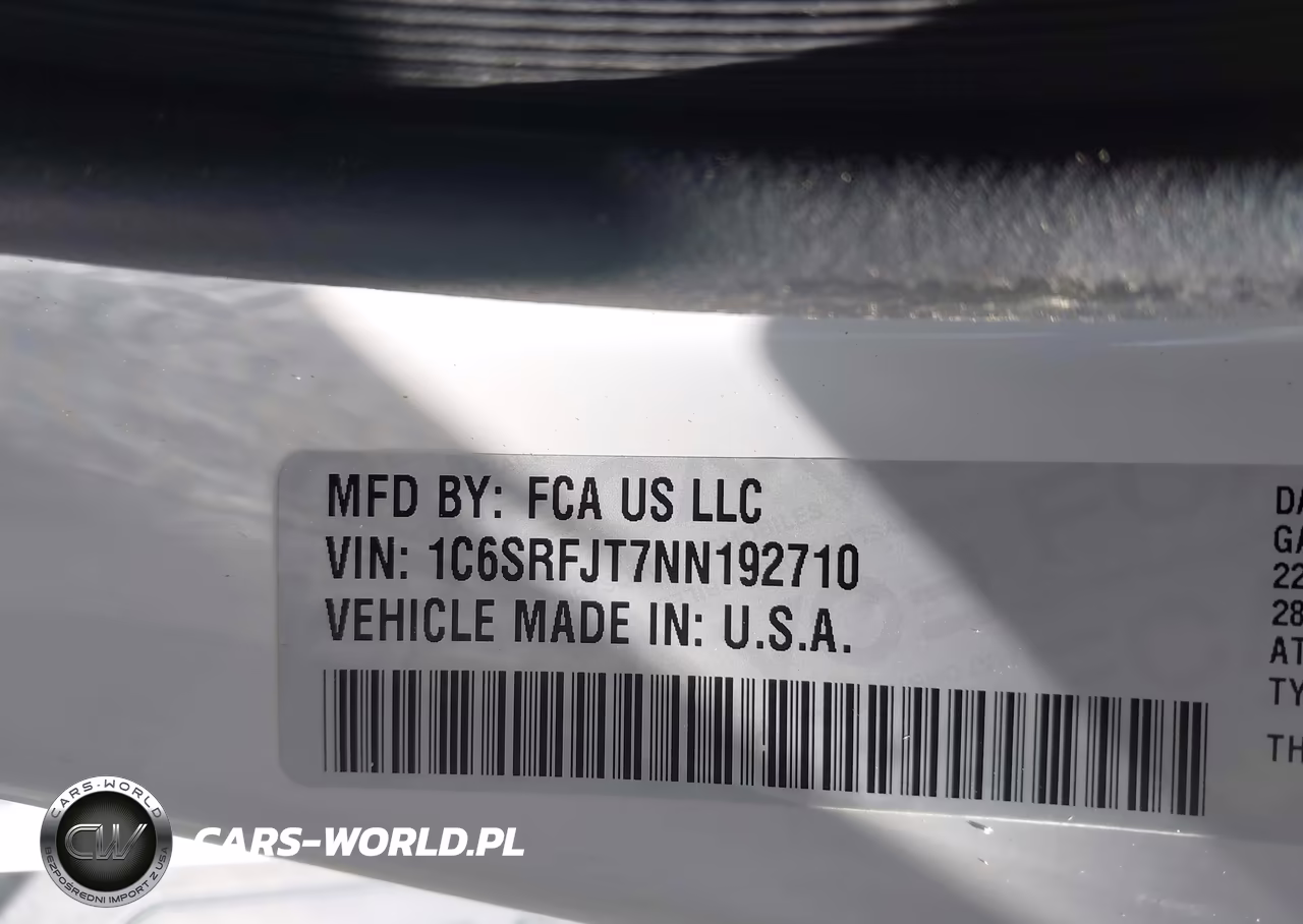 2022 Ram 1500 VIN:1C6SRFJT7NN192710 - 9