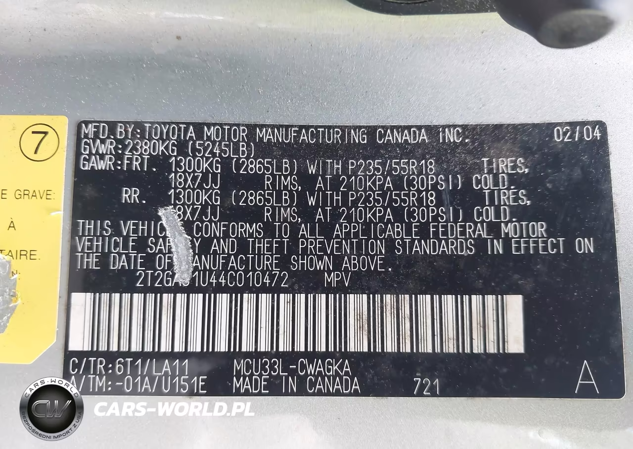 2004 Lexus Rx 330 VIN:2T2GA31U44C010472 - 9