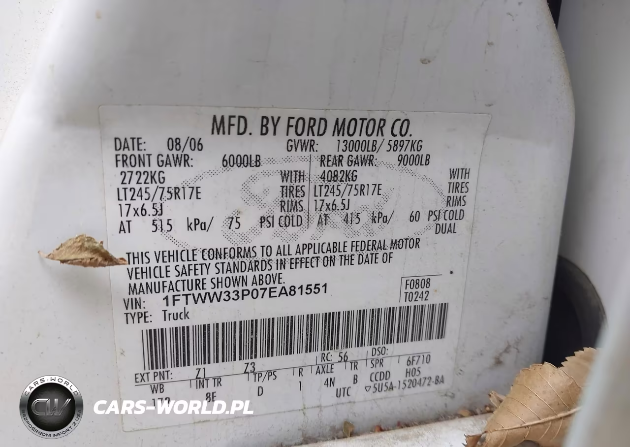 2007 Ford F-350 Lariat-Xl-Xlt VIN:1FTWW33P07EA81551 - 8