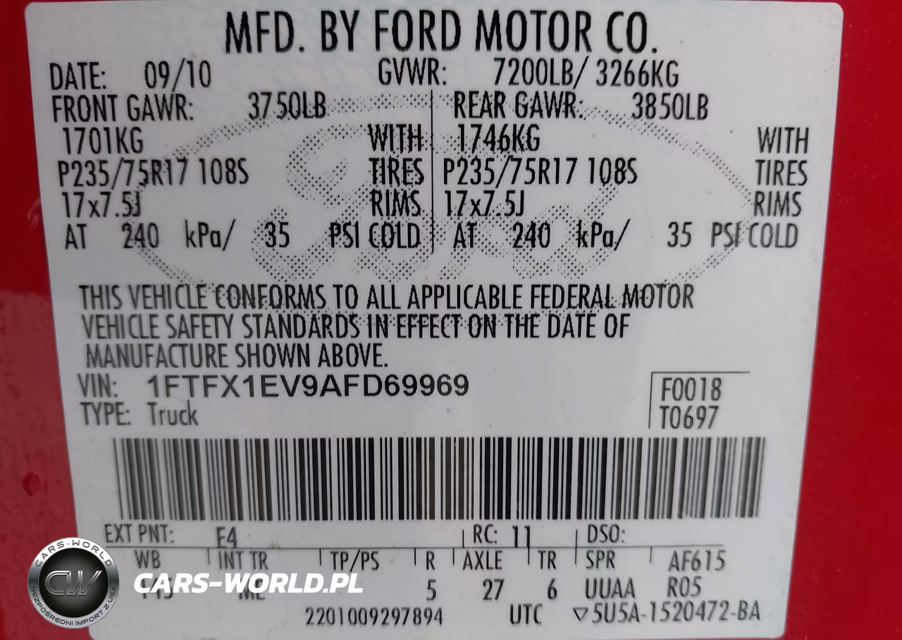 2010 Ford F-150 Fx4-Lariat-Xl-Xlt VIN:1FTFX1EV9AFD69969 - 9