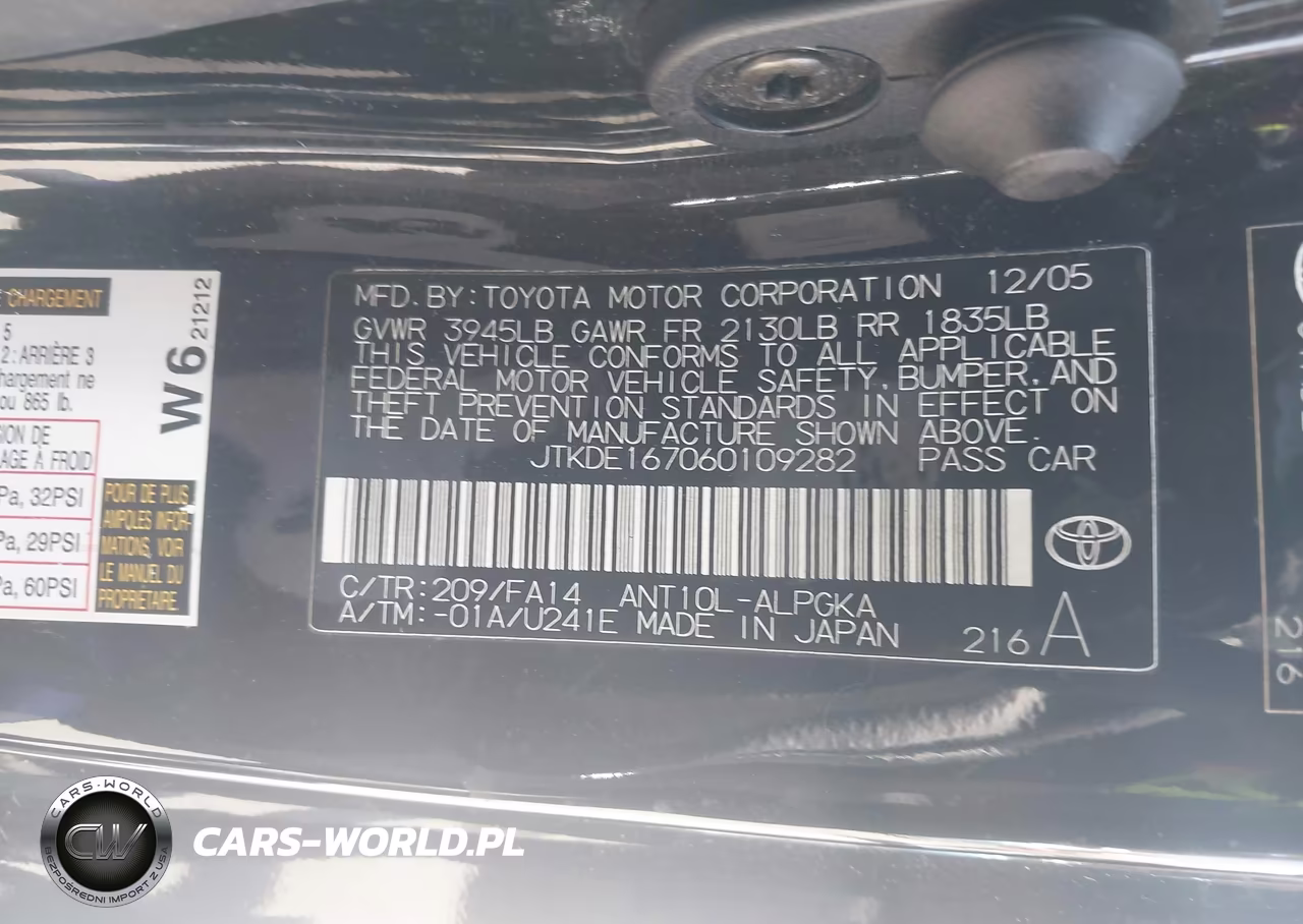 2006 Scion Tc VIN:JTKDE167060109282 - 9