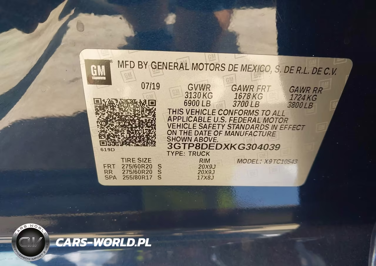 2019 GMC Sierra 1500 Slt VIN:3GTP8DEDXKG304039 - 9