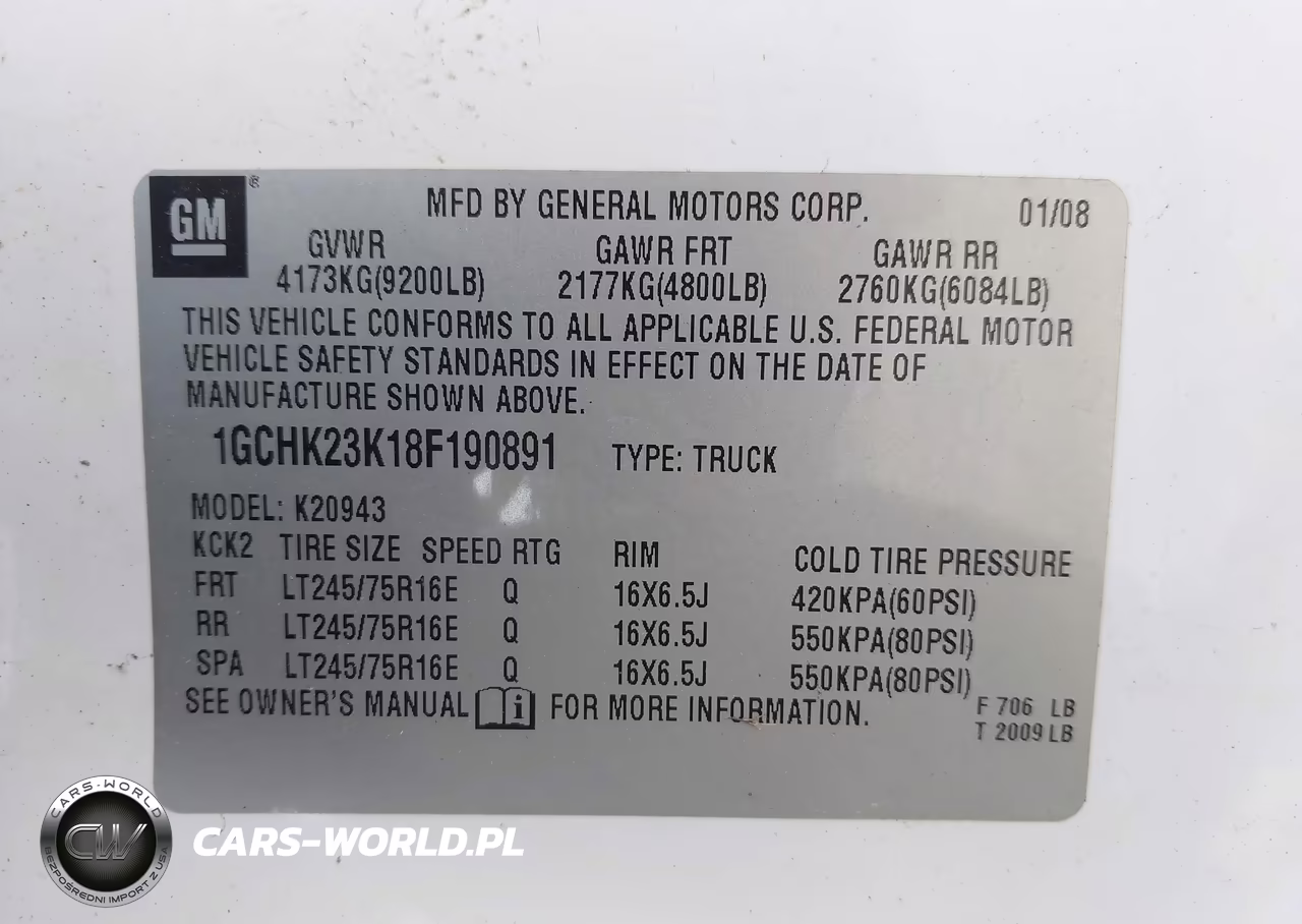 2008 Chevrolet Silverado 2500Hd Work Truck VIN:1GCHK23K18F190891 - 9