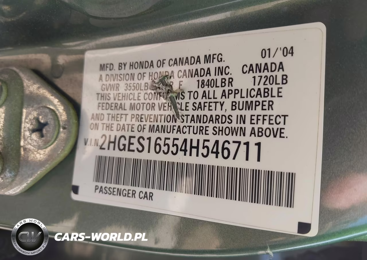 2004 Honda Civic Lx VIN:2HGES16554H546711 - 9