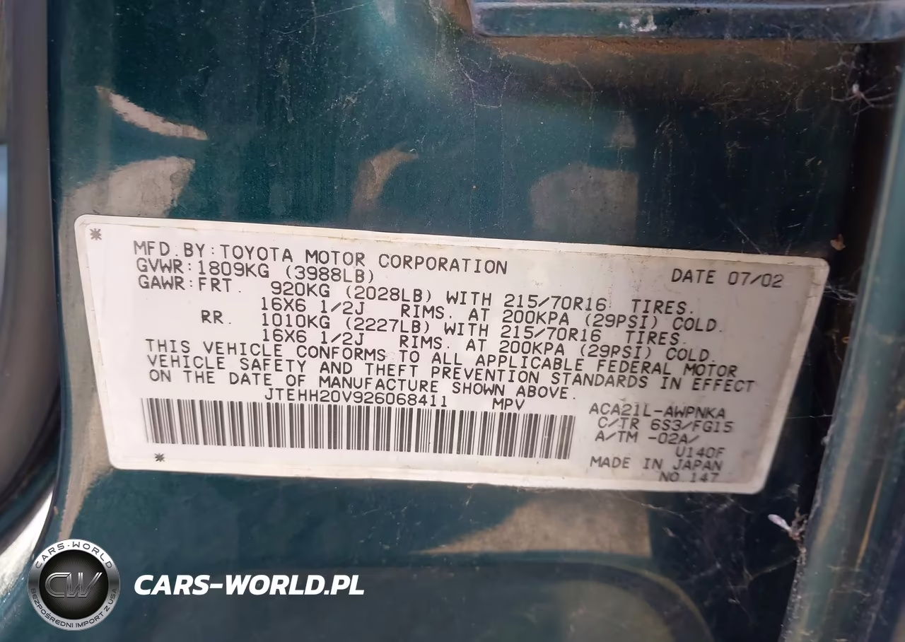 2002 Toyota Rav4 VIN:JTEHH20V926068411 - 9