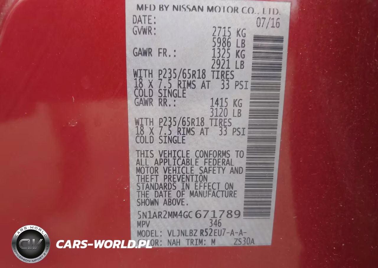 2016 Nissan Pathfinder S VIN:5N1AR2MM4GC671789 - 9