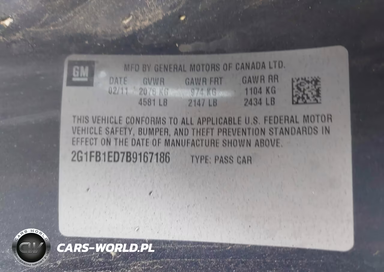 2011 Chevrolet Camaro 1Lt VIN:2G1FB1ED7B9167186 - 9