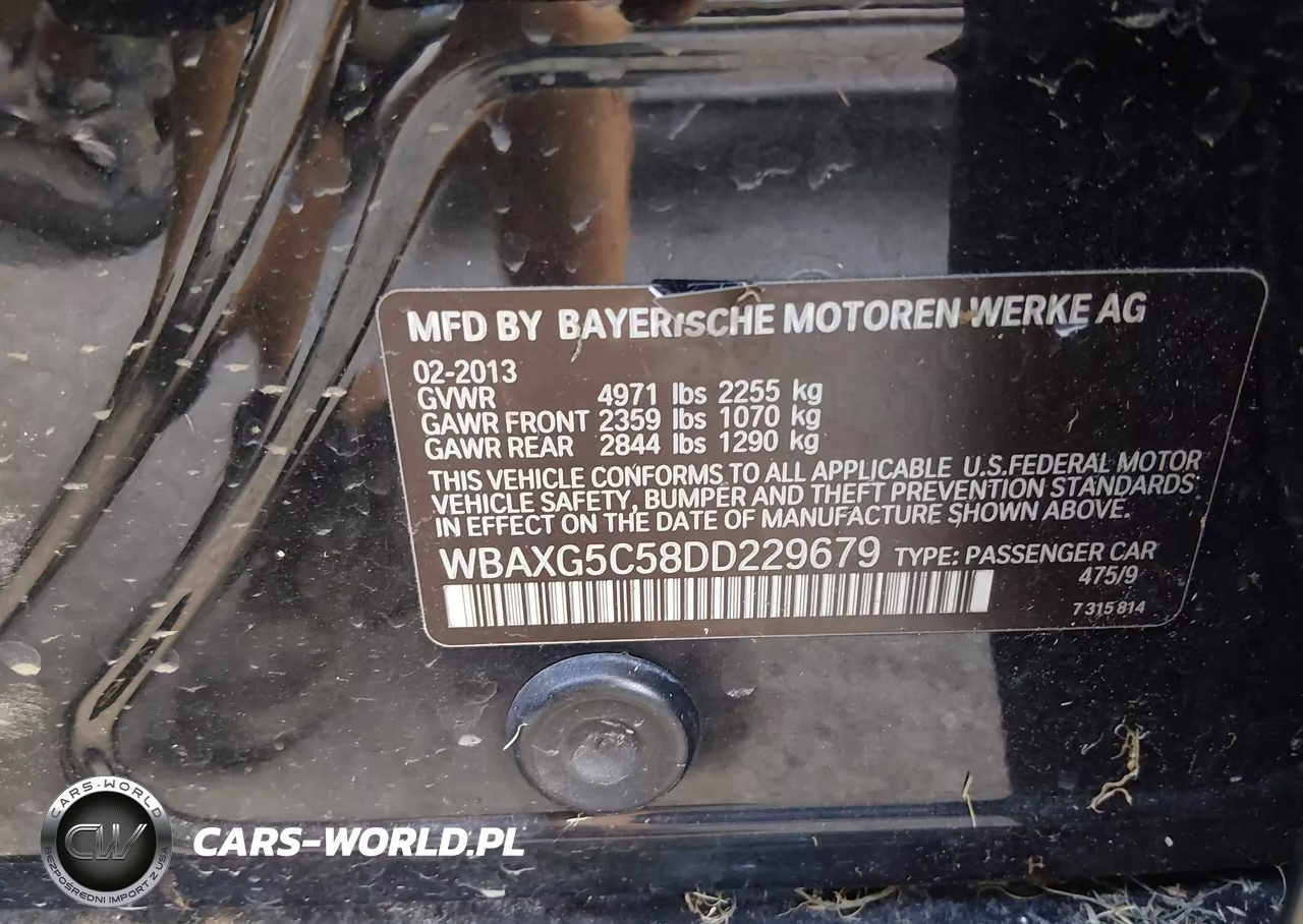 2013 BMW 528I VIN:WBAXG5C58DD229679 - 9