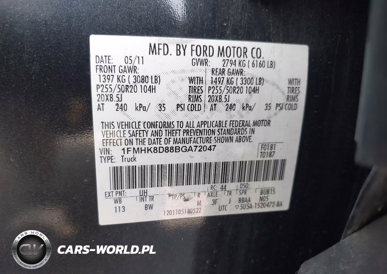 2011 Ford Explorer Xlt VIN:1FMHK8D88BGA72047 - 9