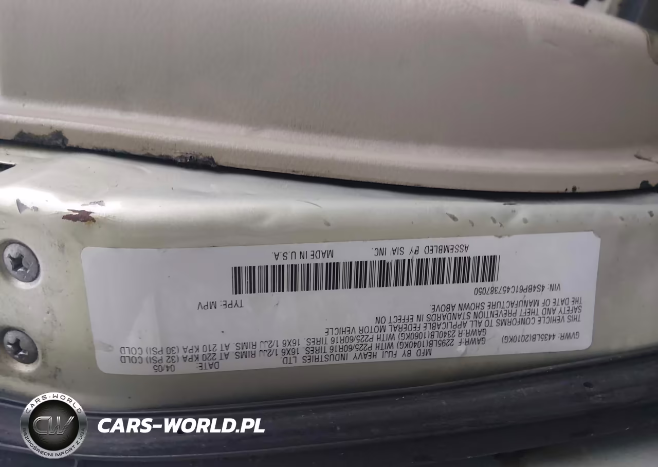 2005 Subaru Outback 2.5I VIN:4S4BP61C457387050 - 9