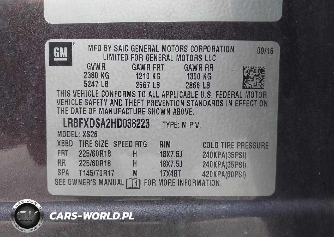 2017 Buick Envision Essence VIN:LRBFXDSA2HD038223 - 9