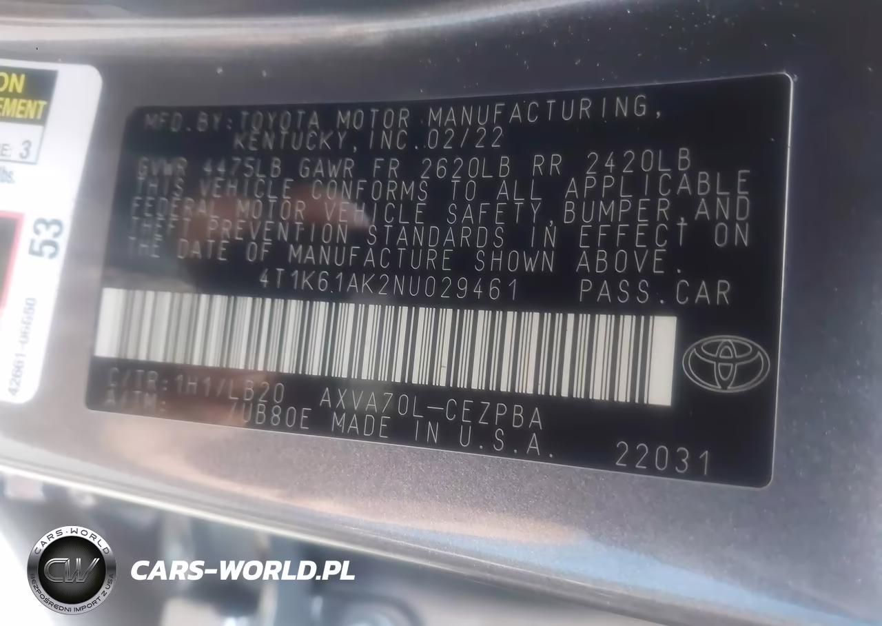 2022 Toyota Camry Xse VIN:4T1K61AK2NU029461 - 9