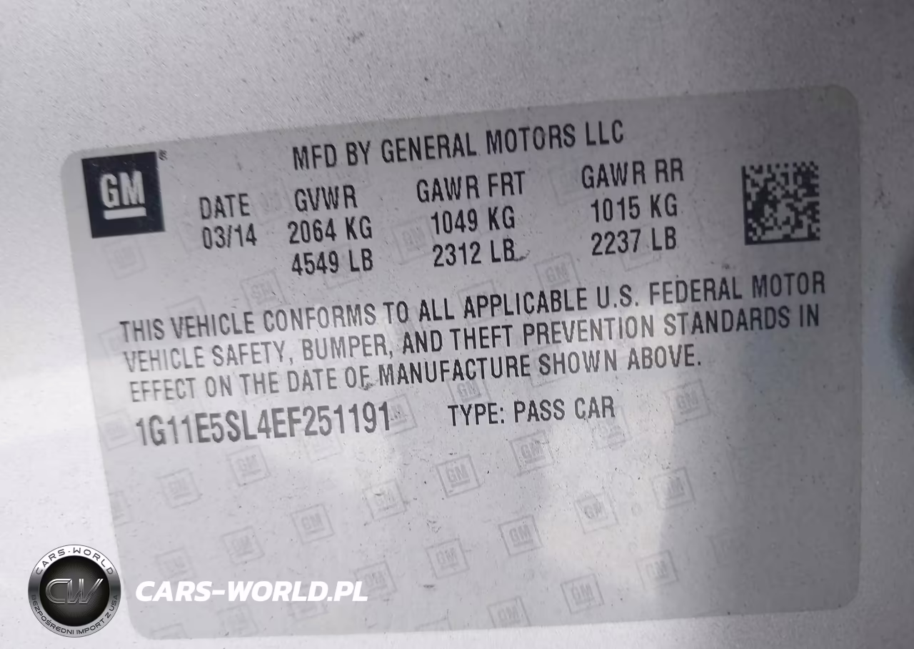 2014 Chevrolet Malibu 2Lt VIN:1G11E5SL4EF251191 - 9