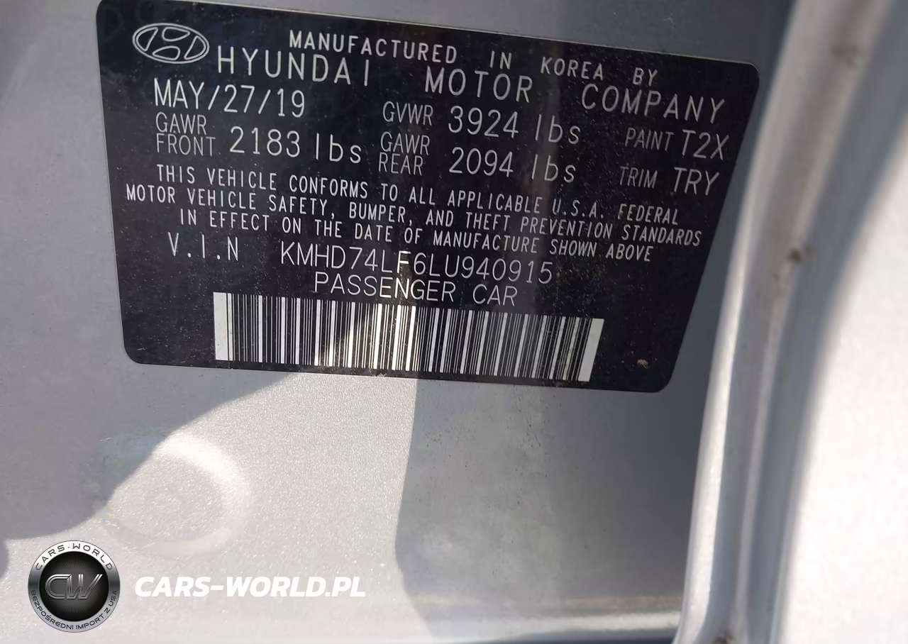 2020 Hyundai Elantra Se VIN:KMHD74LF6LU940915 - 9