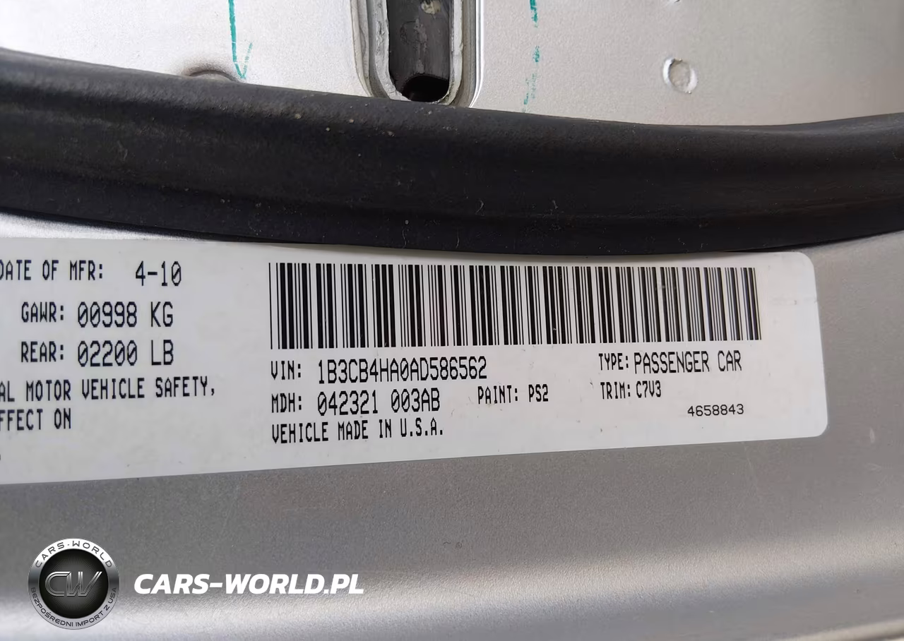 2010 Dodge Caliber Sxt VIN:1B3CB4HA0AD586562 - 9